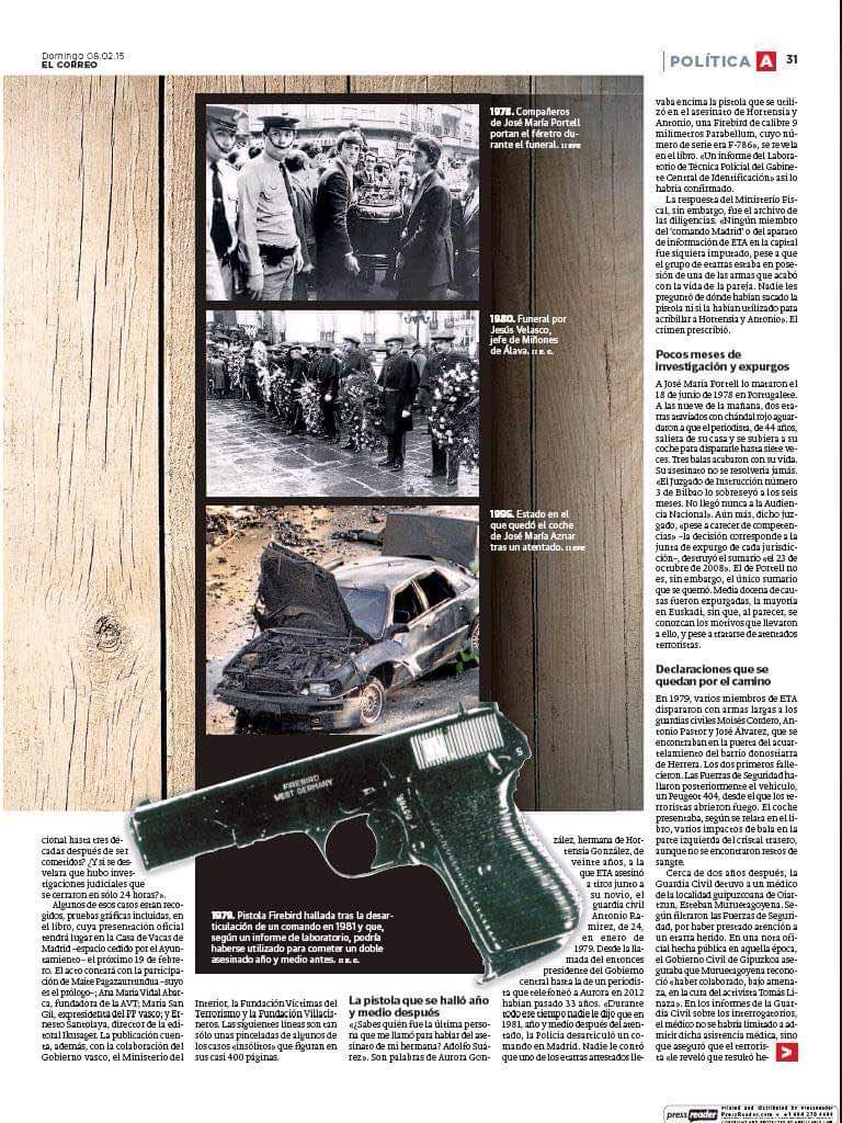 ConsuorF's tweet photo. 3. Este crimen también está #Impune, muy probablemente porque el juzgado n 5 de Bilbao se quedó su causa judicial la friolera de 8 años, metida en un cajón, cometiendo la gravísima negligencia de no haberlo mandado a la Audiencia Nacional como estaba obligado.
@PoderJudicialEs https://t.co/U9Rpbrr7Qj