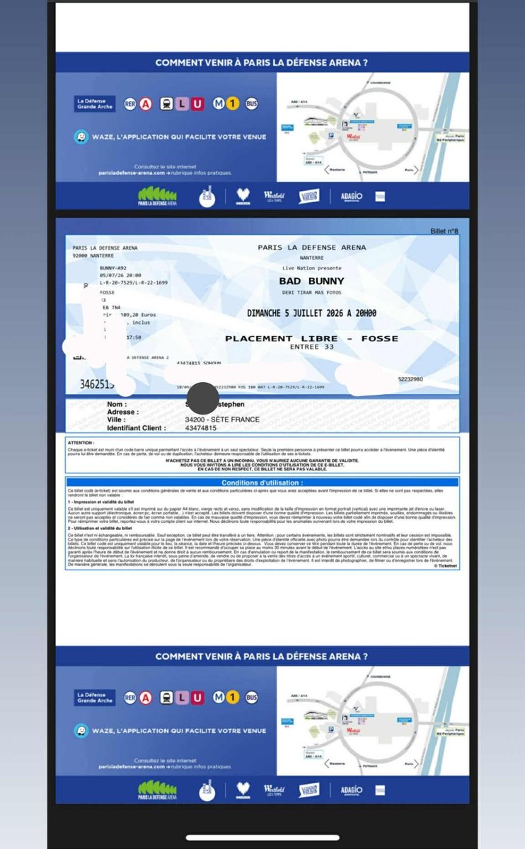 StephenT3822's tweet photo. Hello je vend des places pour en fosse pour Bad Bunny ce soir urgent https://t.co/Ng2KuA8CkB