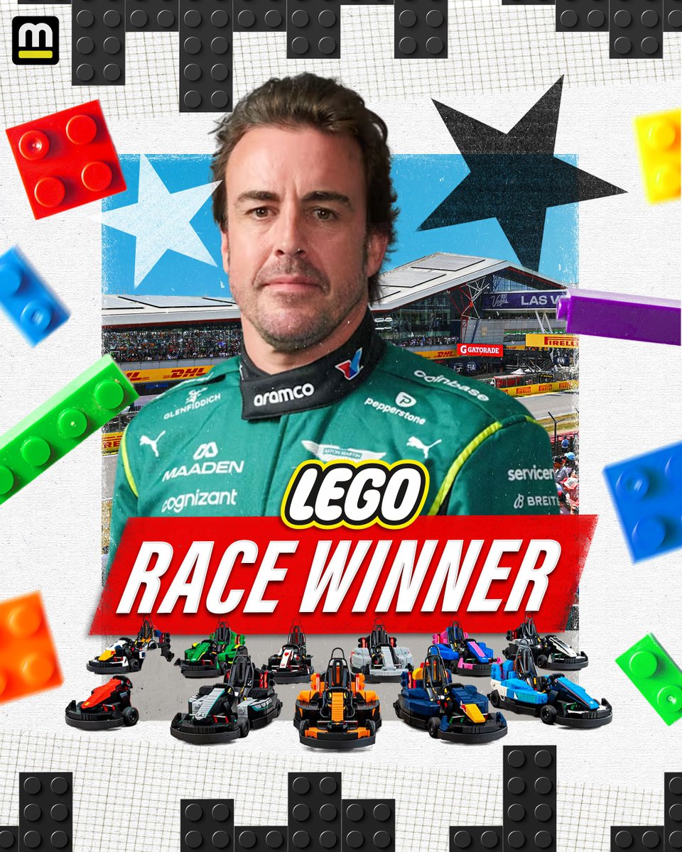 Nachez98's tweet photo. 🗣️ Pedro de la Rosa:

"Me quedo con el mejor momento del finde. Que es la victoria en la carrera de LEGO de Fernando Alonso" https://t.co/zNcyimJQsd