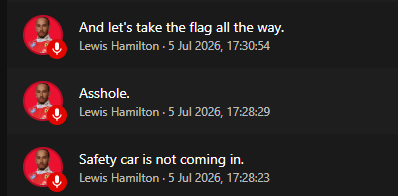 kunalashah's tweet photo. "A**hole"

Lewis Hamilton on the radio after being told by Carlos Santi:

"Safety car is not coming in." https://t.co/Nrak7NQuEh