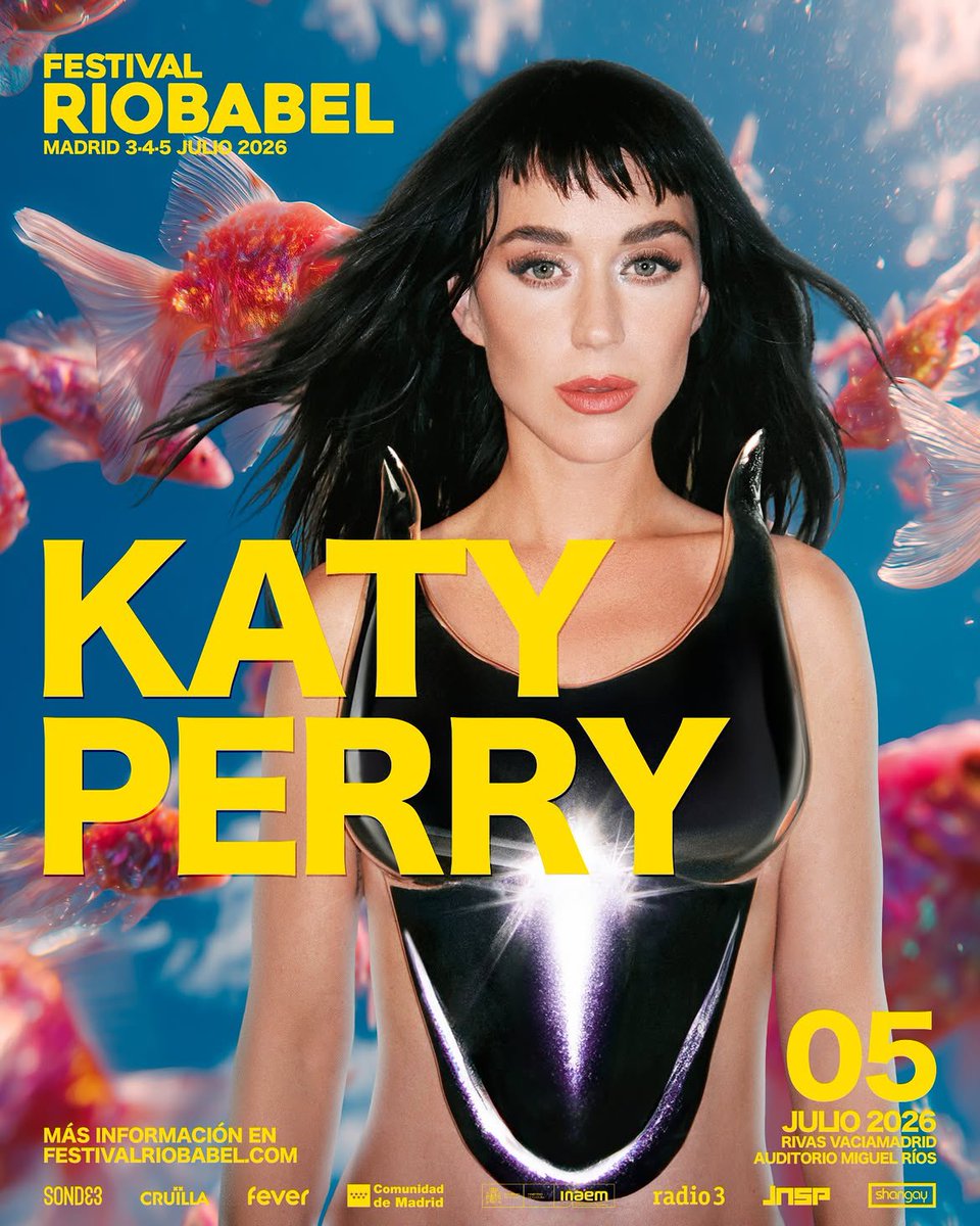 KatyActivity's tweet photo. ¡Hola, España! 🇪🇸
Katy Perry brings Out Of Office tour to Festival Río Babel tonight! 
She hits the stage at 10:35 PM CEST at Auditorio Miguel Ríos. https://t.co/cRmRngnuNt