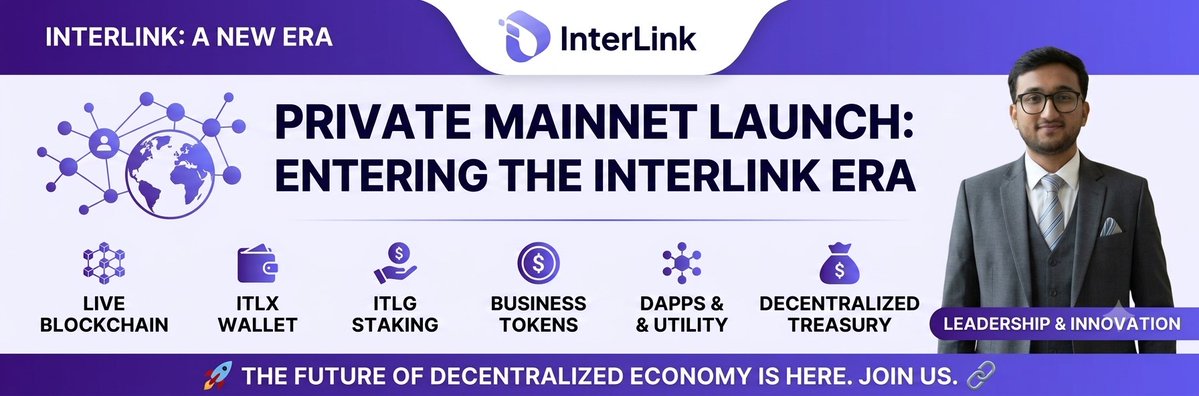 KumarShanu1019's tweet photo. 🚀 InterLink Seoul Private Mainnet is live! A new era begins with secure wallets, staking, decentralization, and real utility. Together, we're building a scalable blockchain ecosystem powered by community, innovation, and vision. 💜
#InterLink #ITLG #ITL
@kv_interlink @itl_fdn https://t.co/0spNpZsNpa