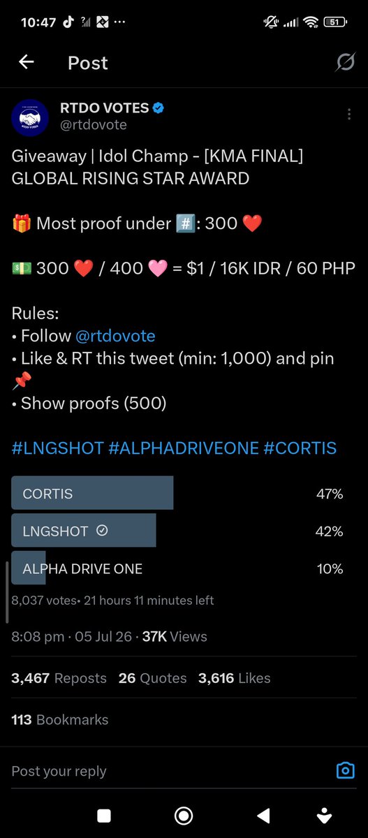 AzkaCahaya2's tweet photo. @rtdovote For #LNGSHOT https://t.co/H7qNfiUWck