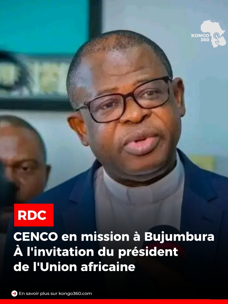 Kongo_360's tweet photo. À l'invitation du président de l'Union africaine, une délégation de la CENCO s'est envolée pour Bujumbura. 
Cette rencontre pourrait peser dans les discussions sur la crise en RDC et les initiatives de paix régionales.
#RDC #CENCO #ECC #Burundi #UnionAfricaine https://t.co/pcVUAo2PbO