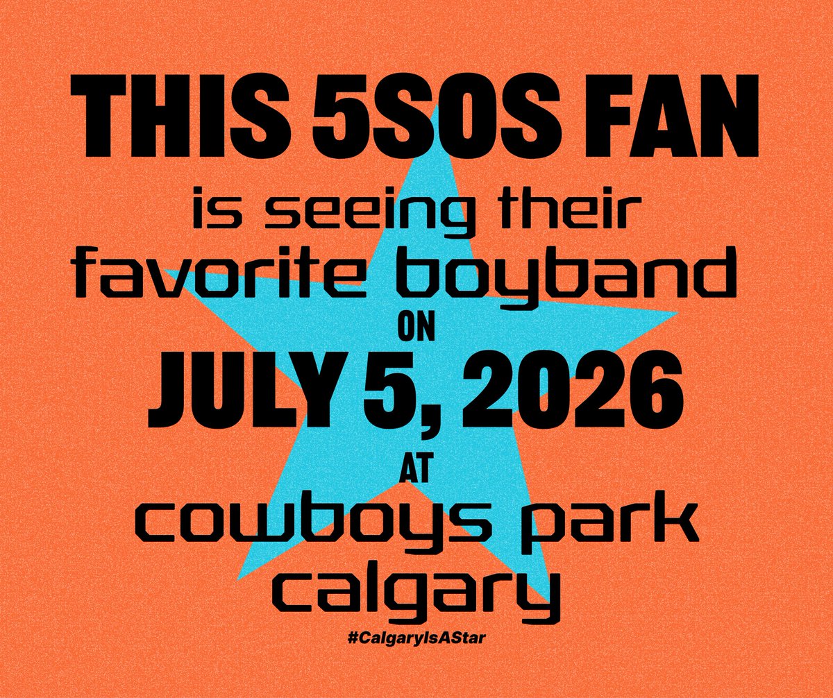 The5SOSYears's tweet photo. Today, Calgary is a STAR!! 🌟 

Let everyone know you’re seeing your favourite boyband TODAY! 

#EASCalgary #CalgaryIsAStar #EASTour #EveryonesAStarTour ☆ https://t.co/aqkeOzjpeG
