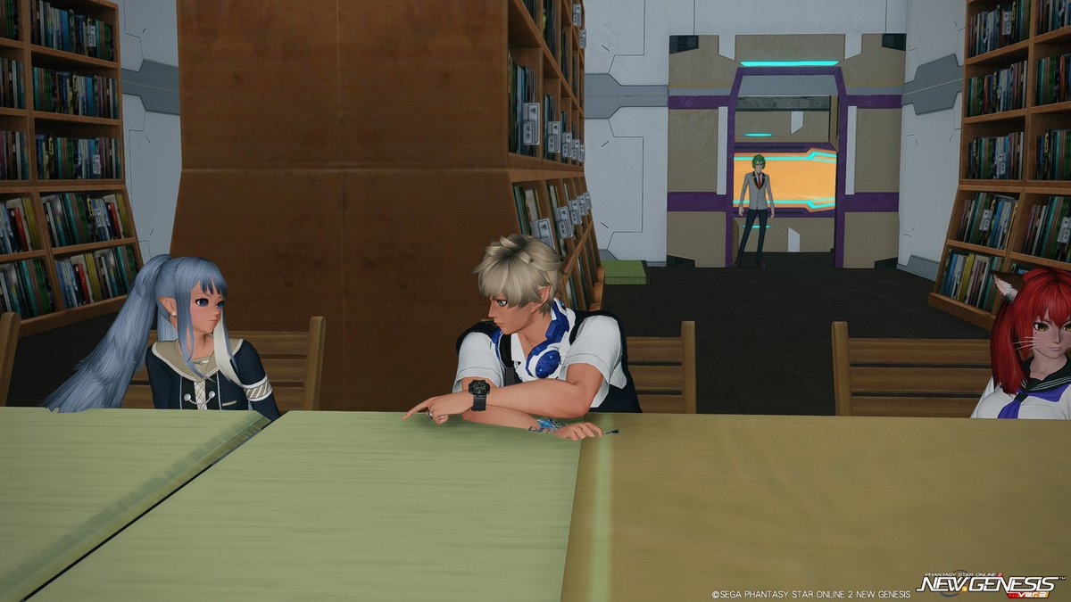 gamePSO2ngs's tweet photo. 【NPC制服集会③】
後ろに何かいます。の、2連発がこちら。
#PSO2_SS #PSO2NGS_SS #第30回NPC制服集会 https://t.co/pmx57DZerY