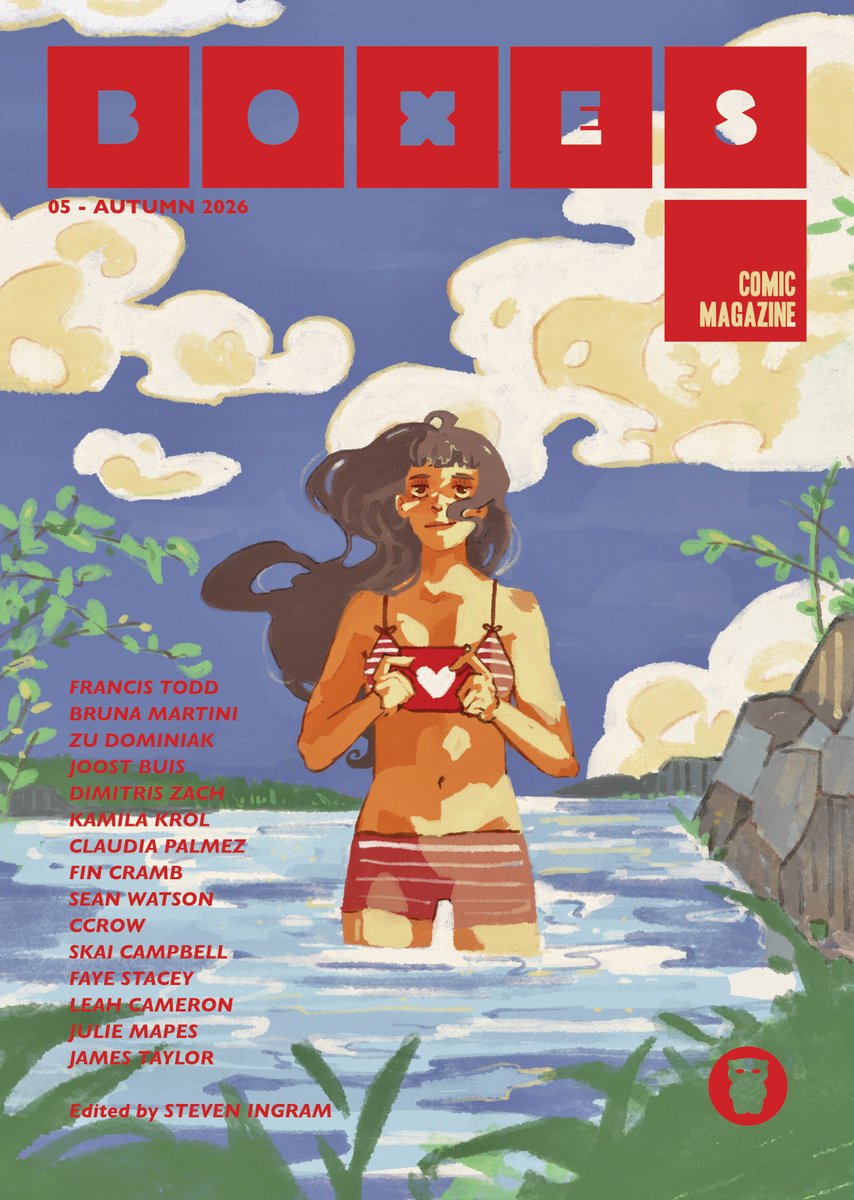 thirdbearpress's tweet photo. BOXES VOL. 5 COVER ART REVEAL!

Here it is the cover of the next volume of BOXES.  Gorgeous right?

The artwork is by Claudia Palmez and references Between Me and Tides, her comic in the magazine.

Get notified when we launch on Kickstarter here: https://t.co/LVYedAD2wA https://t.co/4NES0a2pPl