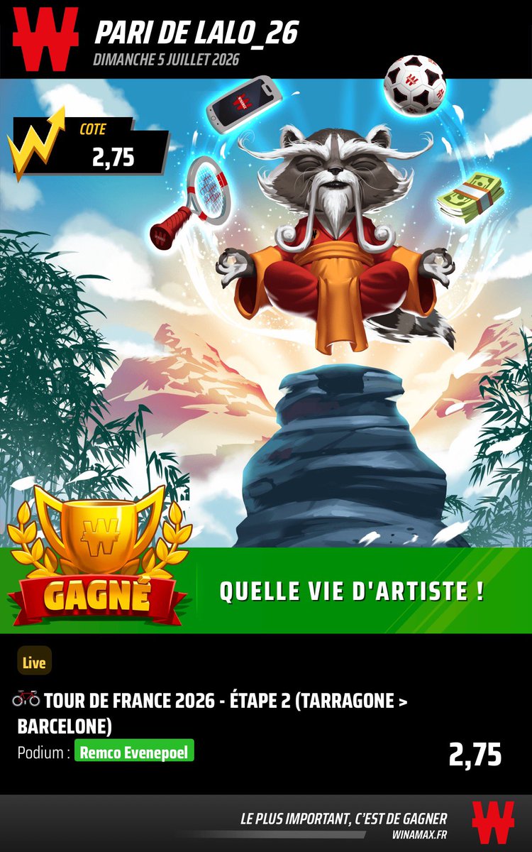 APMBetting's tweet photo. La belle cote dans le discord et nous sommes qu’à l’étape 2 ! (Venez profiter et rejoindre la très  belle commu)

Del Toro win🎯20✅
Martinez top10 🎯3.00✅
Johannessen top10🎯3.00✅
Evenpeol podium (live)🎯2.75✅
Vingegaard podium🎯2.75❌
(Lien en bio)

#TeamParieur https://t.co/E3DxZFfSCm