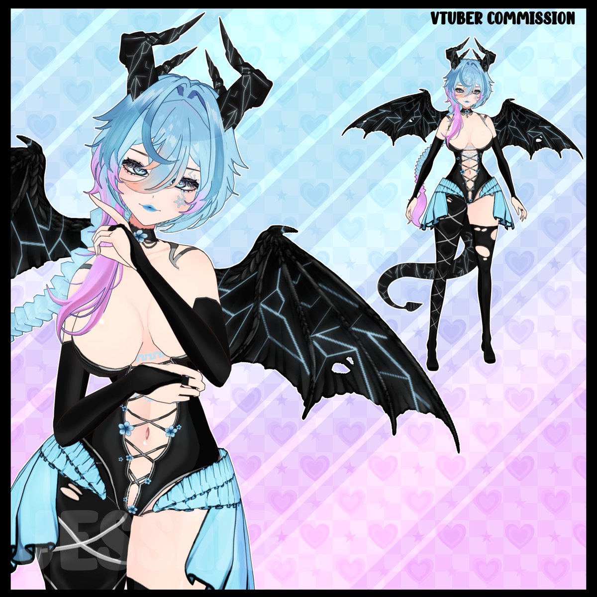 jessairarts's tweet photo. We continue with the commissions!!🥳With one of my most recent works ^^!! #vtuber怖い話 #VTuberがチャンネル晒したらみんながRTしてくれてブァァァって登録数が増える #vroidmodel #vtubercommission #vroidcommission #3dmodel #characterdesign #vgen #streaming https://t.co/MDHP4nAIr4