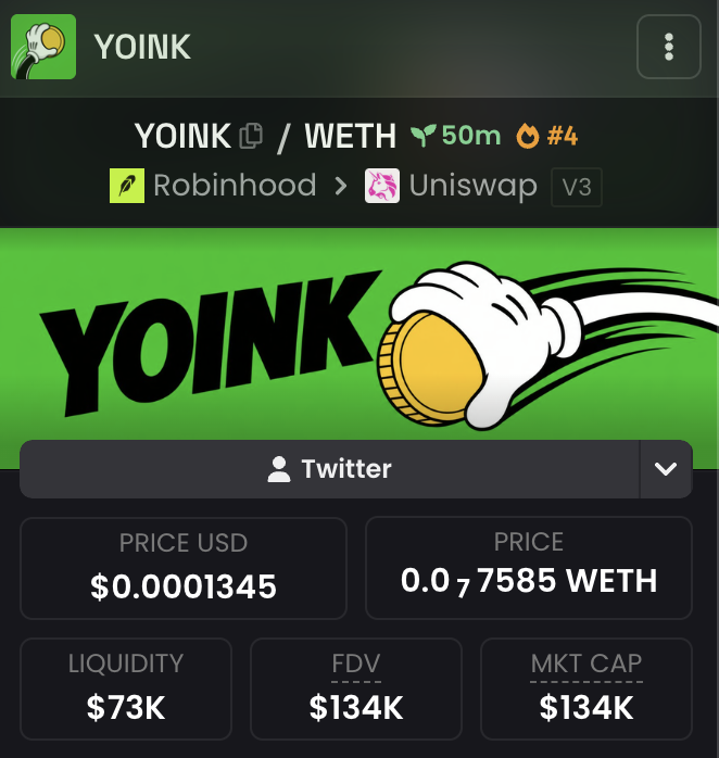 Adrian_Vale0's tweet photo. $YOINK to the moon

0x51f01Ccb7686bFc48D05B595180FBb18f600f384 https://t.co/9q9pm6iA5B