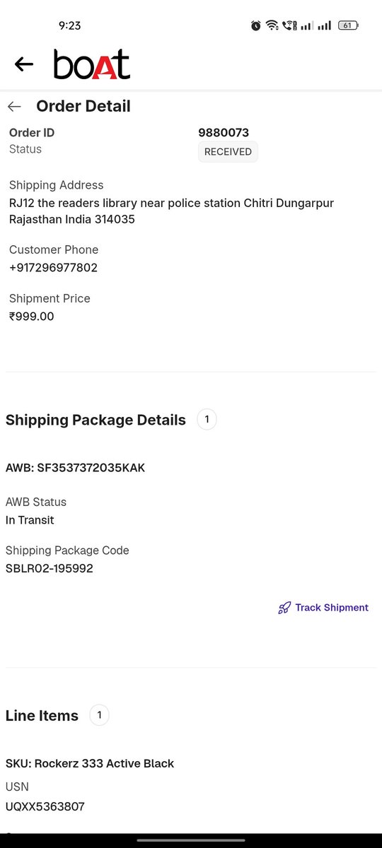 PatidarDeepam's tweet photo. @RockWithboAt  hey boAt kab tak shipping krne ka vichar hai 2 Tarik se order Kiya hai... https://t.co/yFM01EvYqL