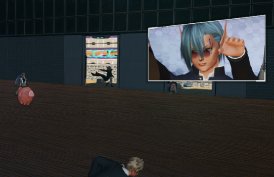 gamePSO2ngs's tweet photo. 【NPC制服集会③】
後ろに何かいます。の、2連発がこちら。
#PSO2_SS #PSO2NGS_SS #第30回NPC制服集会 https://t.co/pmx57DZerY