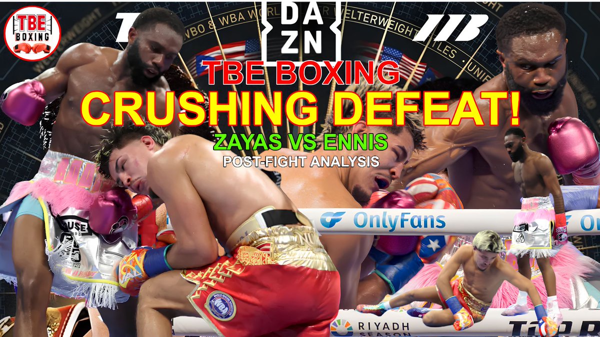 tbeboxing105's tweet photo. BALLS OR ARROGANCE? BOZY SAID, STAND IN FRONT OF BOOTS, XANDER STOOD THERE, THE KO WAS INEVITABLE! 
Xander Zayas’ loss to Jaron “Boots” Ennis was not just a bad night; it was a clear case of a boxer persisting in a flawed strategy.
https://t.co/QCctSfPfPZ https://t.co/dSTZ468uos