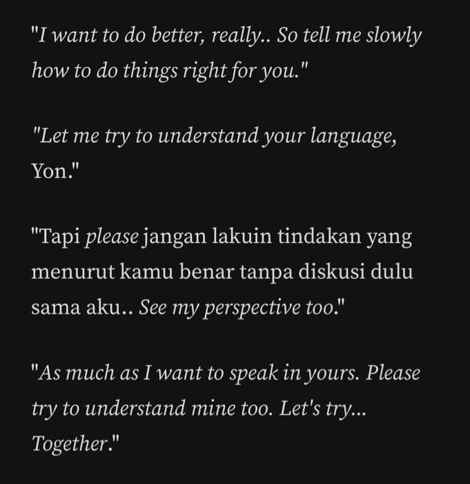 clairdesolleil's tweet photo. ini sih part fav aku banget kak, sumpah... menurutku salah satu cara hardi buat berusaha ngerti bahasa inira tuh beneran nunjukin bgt kalo dia udah ninggalin semua ego dia di masa lalu. and i think that's the purest form of love. and the way you delivers hardikara's feeling -c- https://t.co/CadxyVLYdE