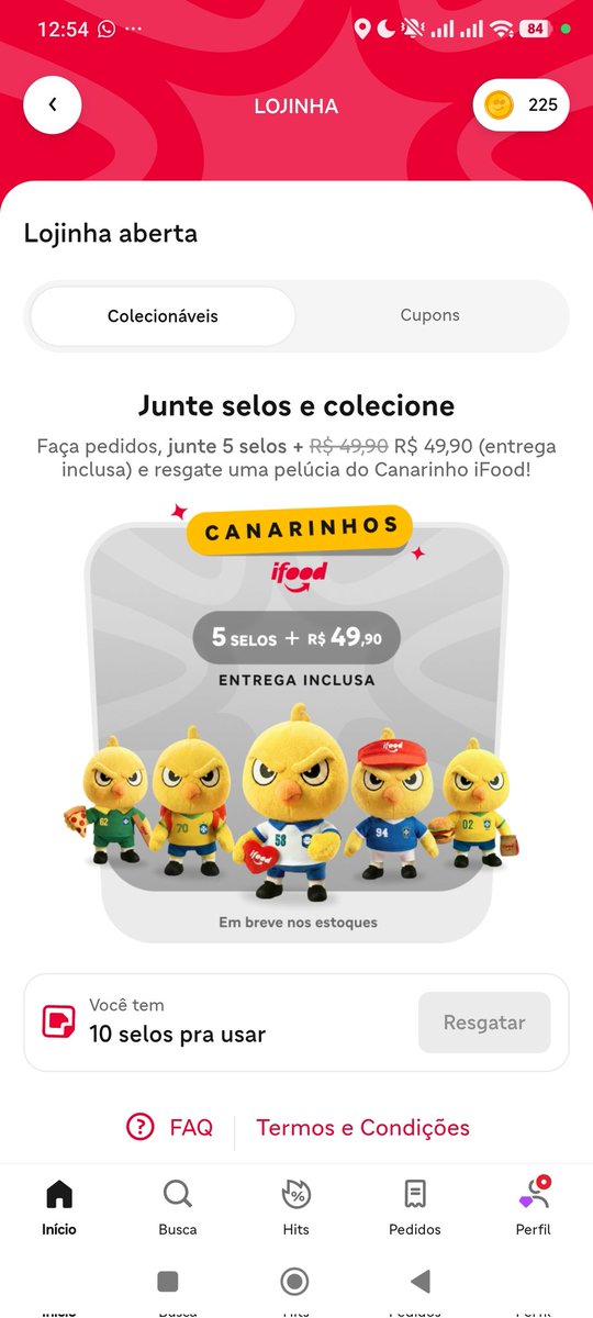 Ricardir's tweet photo. @iFood, teremos nova remessa de Canarinhos? A informação no App é "em breve nos estoques". Só confirmando para não perder a oportunidade de adquirir os dois que faltam... https://t.co/Sn2uUmguE7