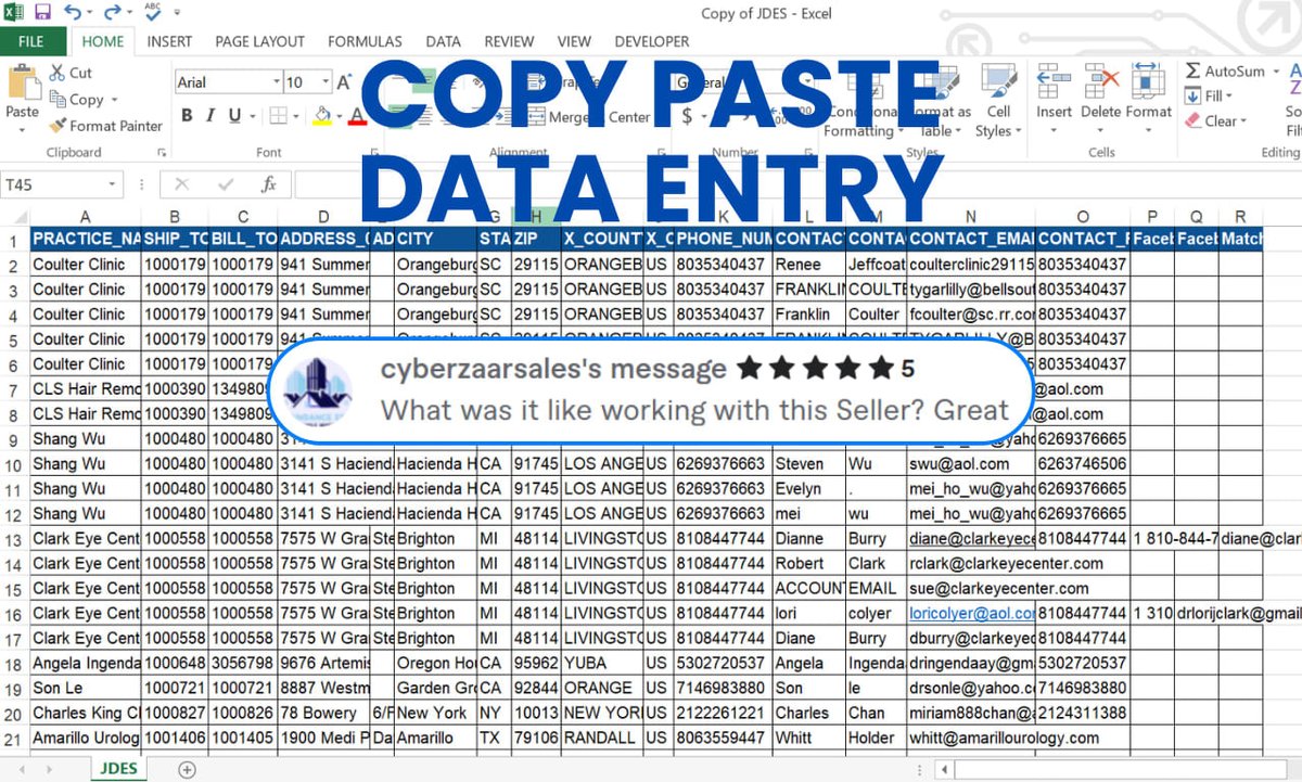 AshimReberio6's tweet photo. Here are a few samples of the spreadsheets I create for clients.
✔️ B2B Lead Generation
✔️ Web Research
✔️ Data Entry
✔️ PDF to Excel
✔️ Virtual Assistance
If you need accurate, organized data, I'm available on Fiverr:
https://t.co/gRE7K7Sta0
#LeadGeneration #DataEntry #Excel https://t.co/mlScjDgH1E
