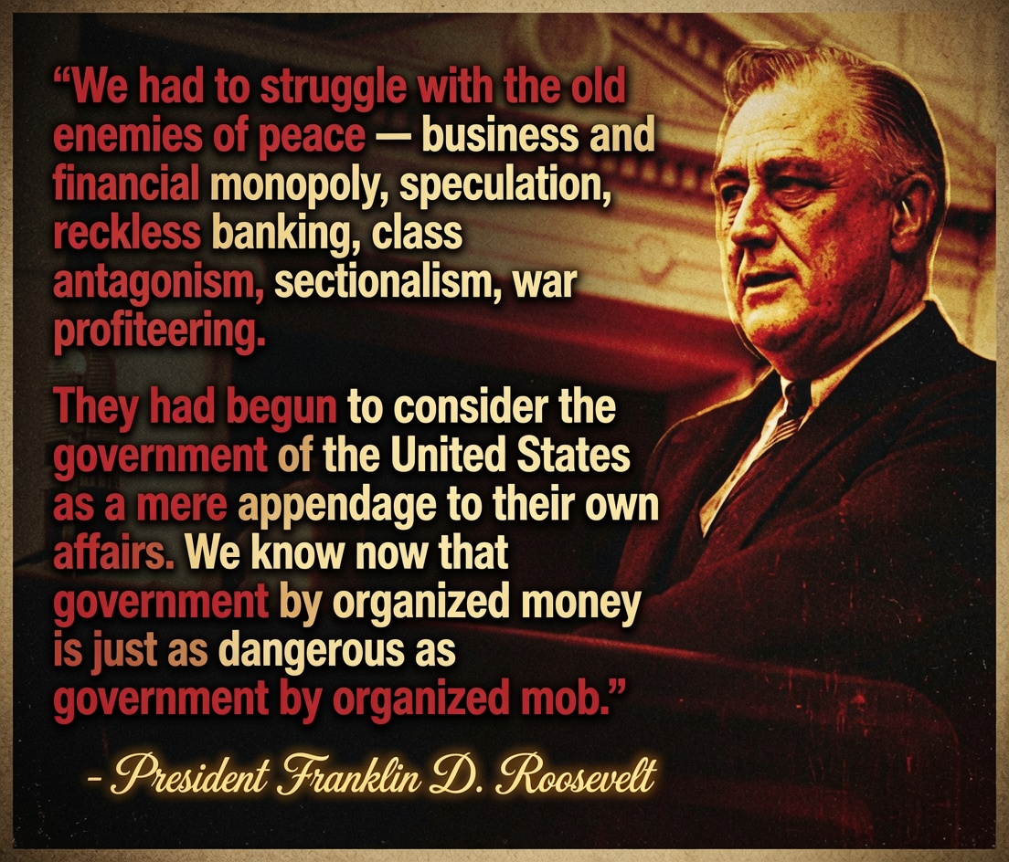 maddenifico's tweet photo. What FDR said is as relevant today as it was then. https://t.co/A0Kq7xtSE8
