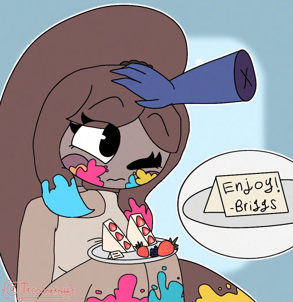 TacoSnake666's tweet photo. Paige has been attacked!
<Artfight: @Onyx_The_Weirdo> https://t.co/a1l4pC04QI
