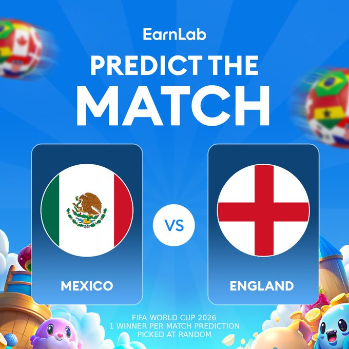 0xweb3luffy's tweet photo. Mexico vs England! 
Think you can call it? 

Retweet + comment your prediction (winner + final score) to enter!  

One random person will win $25 if they correctly predict the winner, $50 if they get the exact score💸 https://t.co/sWprVr3P40