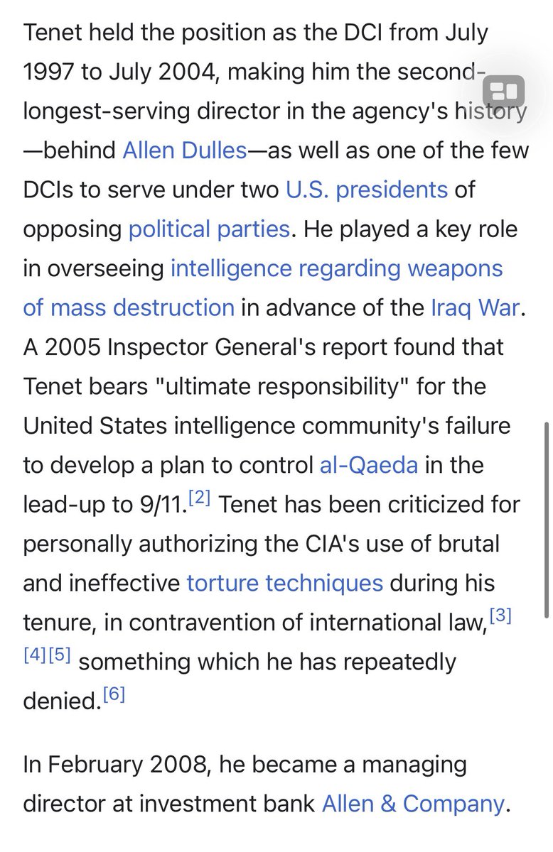 miketheking1517's tweet photo. “The Jews” were not behind 9/11, it was largely the CIA &amp; DOD.

#JesuitGeorgeTown trained George John Tenet was head of the CIA at the time of the attack. He is one of the longest serving CIA directors &amp; was involved with falsifying intelligence around the Iraq war &amp; 9/11. https://t.co/ob7FFlRQcw