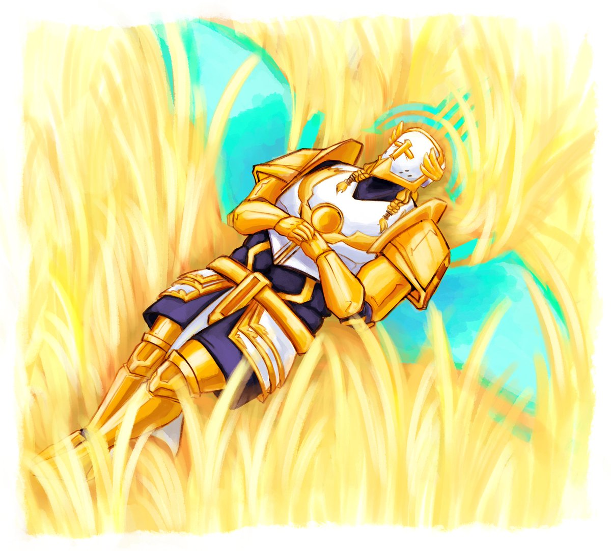 Xornaren's tweet photo. Gabriel resting in the wheat field.... https://t.co/9T4ZMlN9B2