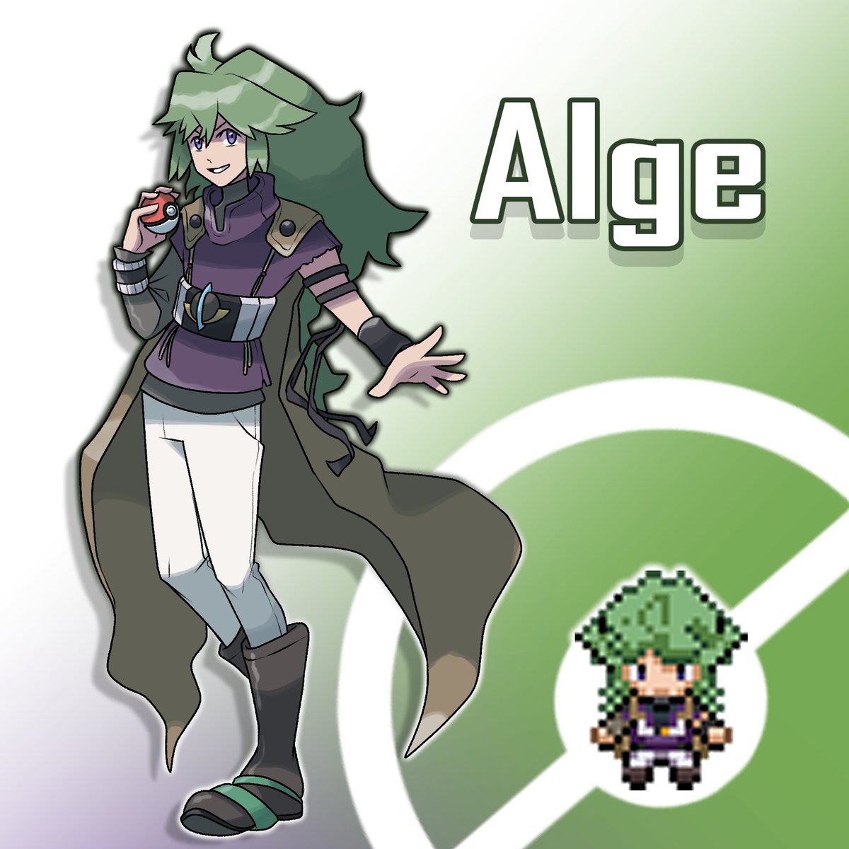 PokeVictoria's tweet photo. Hoy os presentamos a Alge. 🌀

Un forastero que recorre Teselia al margen de la ley. 
Despreocupado, carismático e imposible de predecir, desafía a cualquiera que se cruce en su camino mientras defiende una única convicción.

¿Qué lo ha llevado a convertirse en un forajido? 🌵 https://t.co/6rXcmjDJT4
