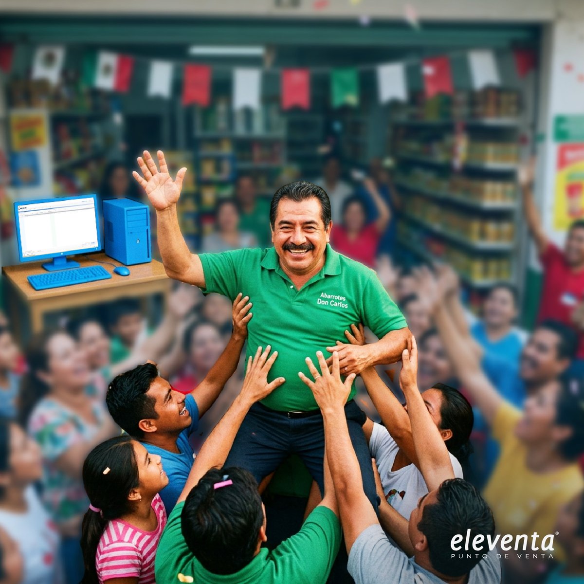 eleventa's tweet photo. ⚽ Domingo de México 🇲🇽

¿Quién más ya está organizando la tienda para no perderse el partido? 😄🏪

En #eleventa sabemos que primero está el cliente... pero también hay tiempo para echarle porras a la Selección. 💙

👇 Cuéntanos:
¿Lo verás desde tu negocio o desde casa?

🇲🇽 ¡Vamos México! 🔥