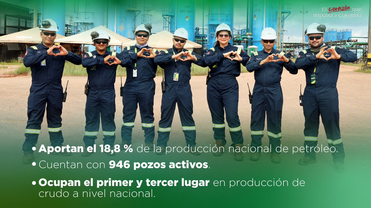 ECOPETROL_SA's tweet photo. Rubiales y Caño Sur Este cumplen 10 años de operación directa: más de 440 millones de barriles producidos y un aporte cercano al 20% de la producción nacional de petróleo. 

Energía, desarrollo regional y sostenibilidad para el futuro de Colombia.

#ElCorazónQueImpulsa https://t.co/q5TVB6kp6N