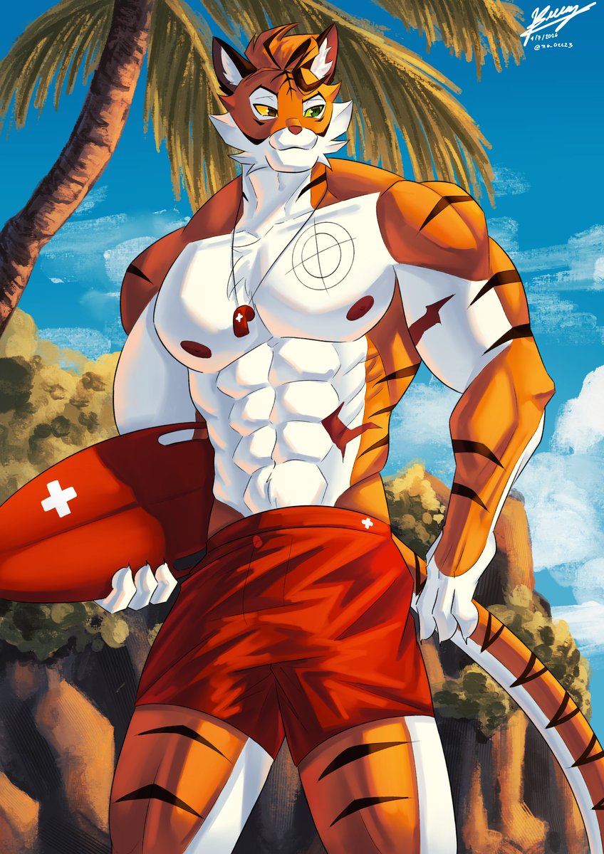 n6_02e23's tweet photo. Lifeguard Malcolm 🌊
#lackadaisy #lackadaisyOC https://t.co/z8likhrxE1