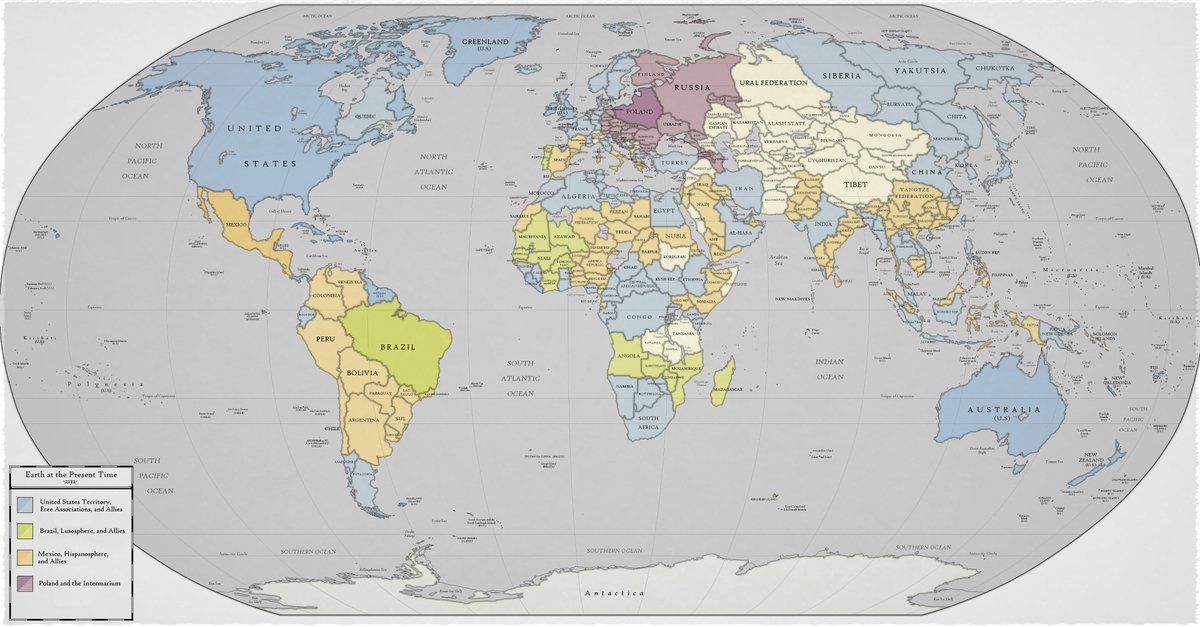 mikusingularity's tweet photo. In The Second Renaissance timeline by YNot1989, the United States colonizes the Moon, Mars, and beyond, has a conflict with Japan and Turkey in the 2050s (based on "The Next 100 Years" by George Friedman), and remains the dominant hyperpower of Earth into the 22nd century. https://t.co/xhJErFiOBK