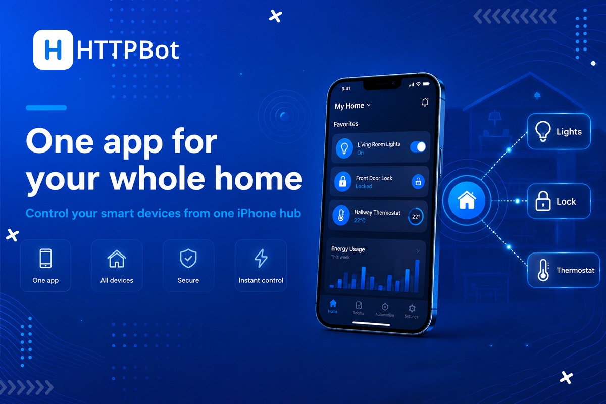 HTTPBot's tweet photo. Four smart devices. Four apps. Zero communication.

Your iPhone can fix that. Use HTTP + Shortcuts to control everything from one place—no extra hub needed : https://t.co/xL00W1B6dI

#SmartHome #iOSAutomation #HomeAutomation #DeveloperTools https://t.co/mVd4Ti9ObE