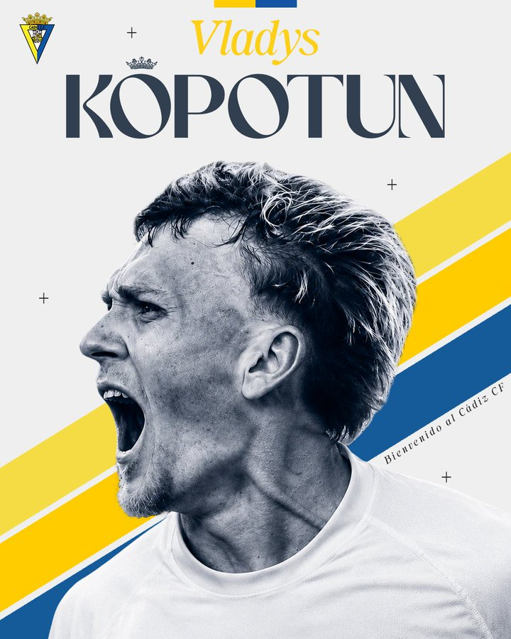 solofichajes123's tweet photo. 🚨OFICIAL🚨
El delantero ucraniano de 25 años Vladys Kopotun firma por el @Cadiz_CF hasta 2030. Llega libre tras acabar contrato con la @AD_Alcorcon #SegundaDivision https://t.co/CO3QV3Vekd