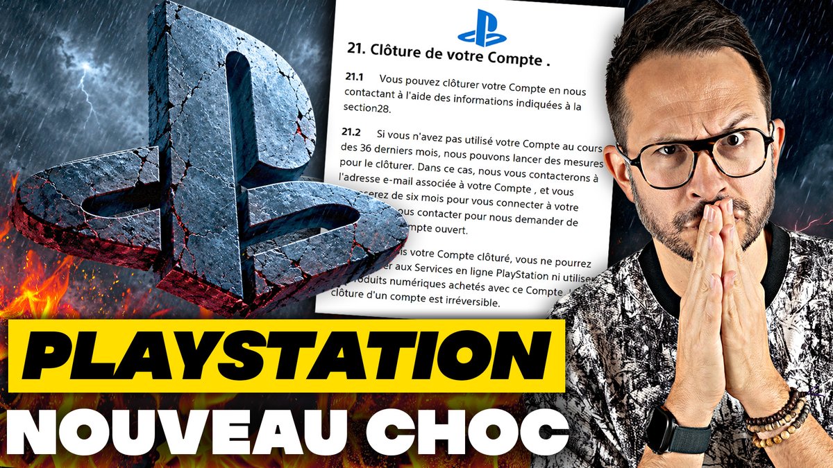 JulienChieze's tweet photo. Séquence désastreuse pour PlayStation avec un nouveau CHOC après le scandale de la fin des jeux en disque... 

Si vous avez un compte PlayStation, connaissez-vous l'article 21.2 des Conditions d'Utilisation ? Non ? Eh bien vous devriez ! Explications 🔥 https://t.co/tcnQIbytnQ https://t.co/jISO2HMnGt