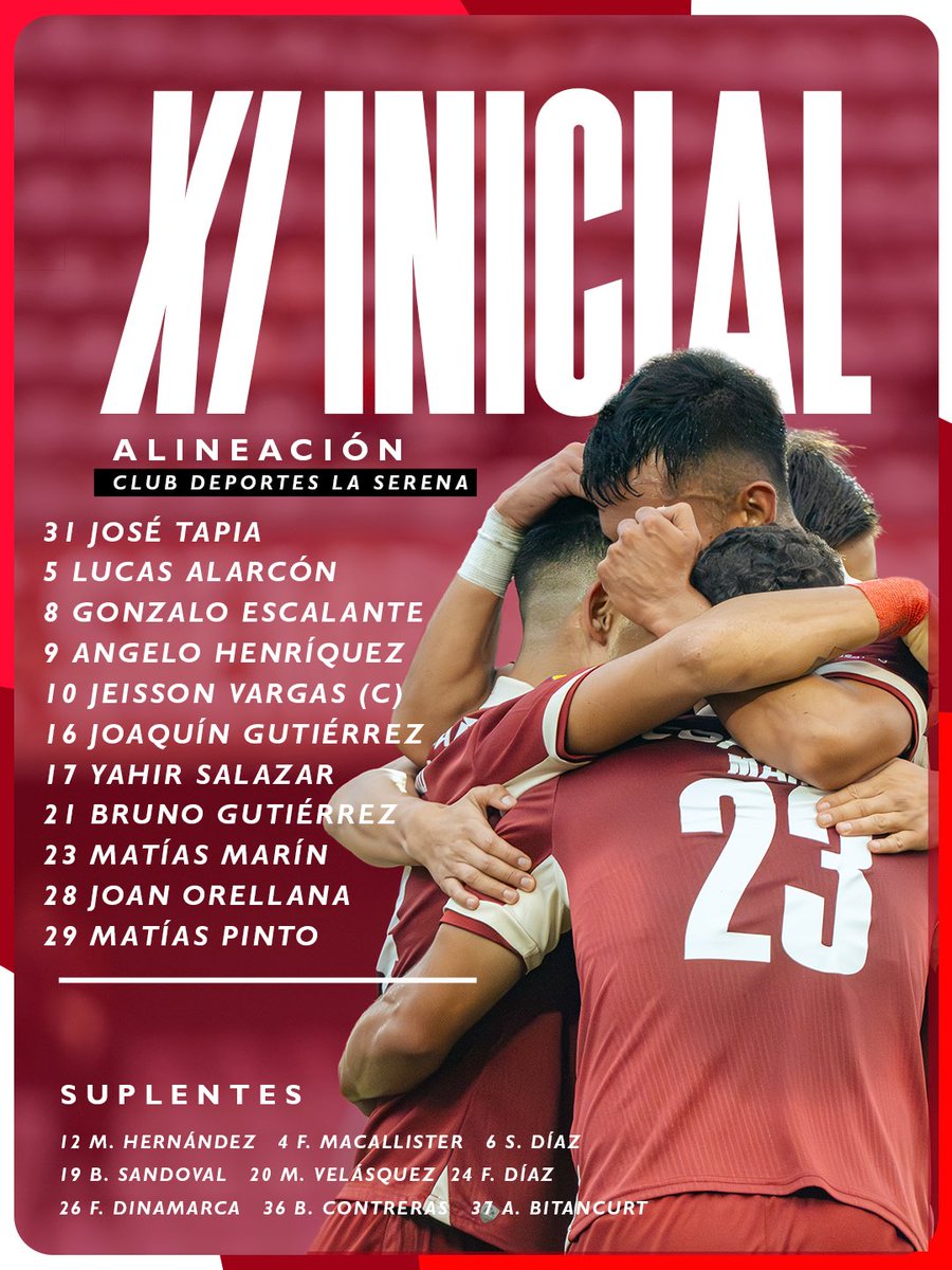 CDLS_OFICIAL's tweet photo. EL ONCE INICIAL 🔴⚪️

#ElPrimeroDelNorte https://t.co/hrt4BsdjZp
