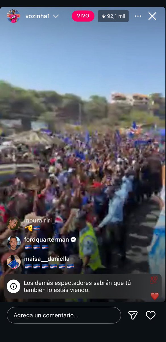 MateoFT8's tweet photo. Domingo, 5 de julio 2026
Te levantas, abres Instagram y lo primero que ves es a Vozinha y Cabo Verde celebrando su histórica participación en mundiales.
La vida es buena. https://t.co/lGUg3QfsYz
