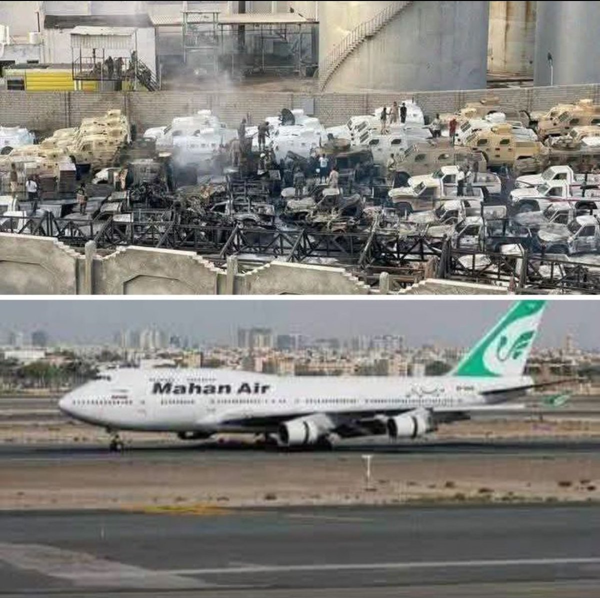 Mazyo_on24's tweet photo. الصورة الي فوق دخلت من احد اطراف التحالف العربي وقالت عنها السعودية تهدد امنها القومي وبدون تنسيق 

اما الصورة بالاسفل دخلت عبر اعداء التحالف وبدون تنسيق ولم تهدد الامن  المقفي السعودي 

قاتلهم الله آنا يؤفكون https://t.co/DRkIXhZoEc