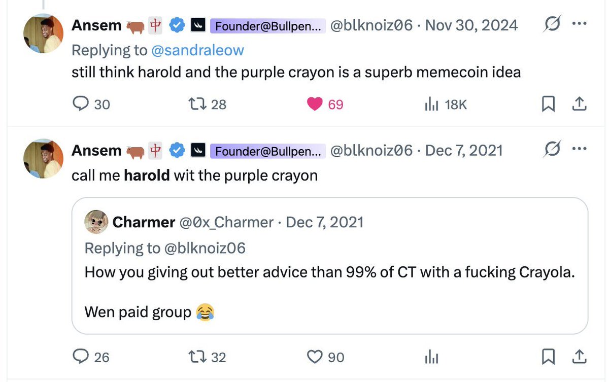 yteepondeck1's tweet photo. @blknoiz06 What do you think about $harold https://t.co/G0TmE9icPw