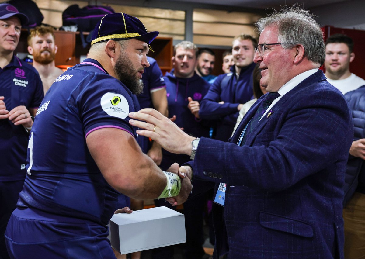 pierraSCHOEMIES's tweet photo. 50 caps 🏉 🏴󠁧󠁢󠁳󠁣󠁴󠁿 @Scotlandteam 

Somewhere along the way, I lost a bit of hair, gained a few more ears 😉, and hopefully became a better rugby player… but more importantly, a better man.

To my wife, friends, family, every teammate, coach, member of staff, and every supporter who’s ever shouted “Schoe!” across a stadium, airport, or pub, thank you. You’ve made this journey more special than I could ever put into words.

For me 50 caps is a dream come true but if there’s one thing I’m most grateful for, it’s the people behind every one of them.

From the bottom of my heart…

THANK YOU! 

The fire still burns.
