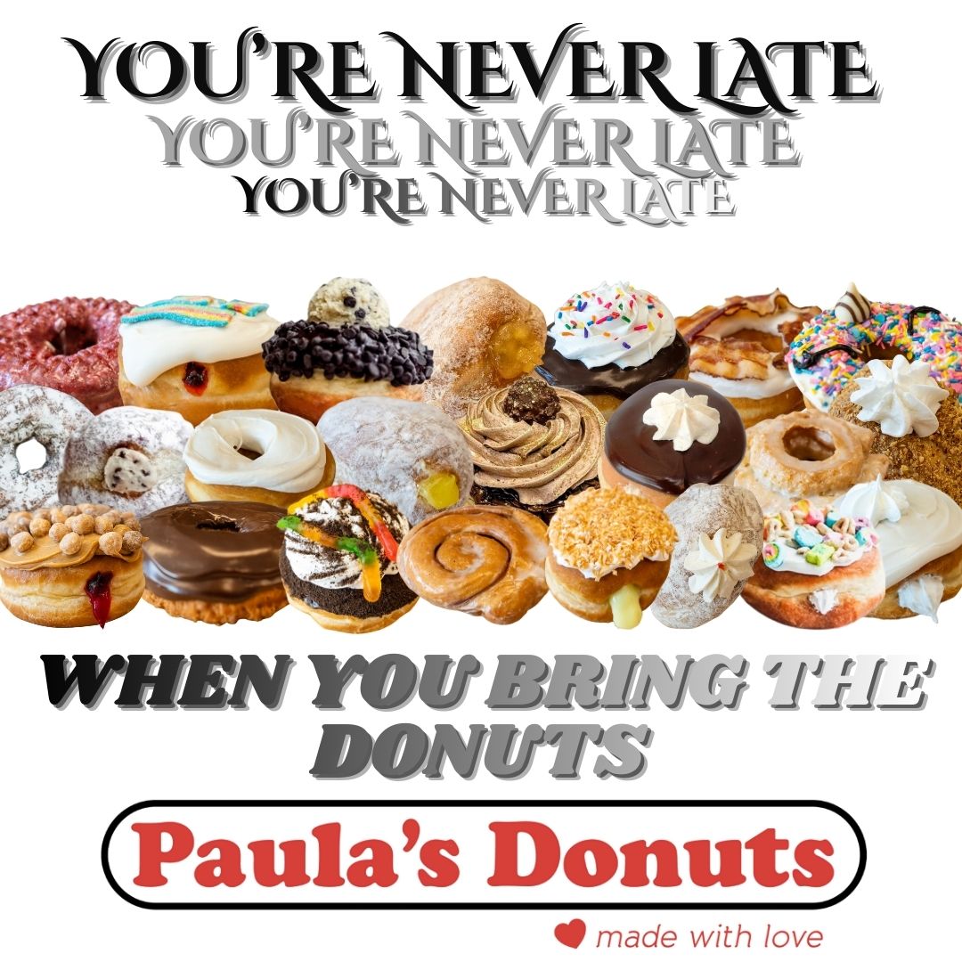 PaulasDonuts's tweet photo. Let's face it- will need a pick-me-up at work today! 😂💯🍩🧋
2 FREE DONUTS w/ purchase of every Dozen DONUTS today! 🍩🍩
&
1 FREE SPECIALTY DONUT w/ purchase of 5 SPECIALTY DONUTS! 🍩🍩
Order online for a quick pick-up: https://t.co/g5NVtQcIhu
#blueberry #cottoncandy #keylime #chocolate #peanutbutter #redvelvet #sourcream #cheese #unicorn #cookiemonster #maplebacon #cannolidonuts #cookiedough #mondaymood #MONDAYMOTIVATION #BestDealInTown