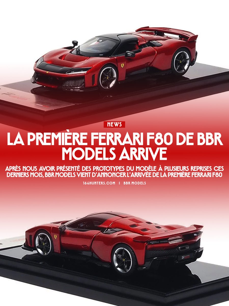 164hunters's tweet photo. 🇫🇷 La première Ferrari F80 de BBR Models arrive
🇯🇵 BBR Modelsから初のフェラーリF80が登場
🇺🇸 The first BBR Models Ferrari F80 is arriving.
---
#BBRModels #Ferrari #F80
▶ Lien en commentaire
▶ Retrouvez l'article sur le site https://t.co/z3ov7e4BEz