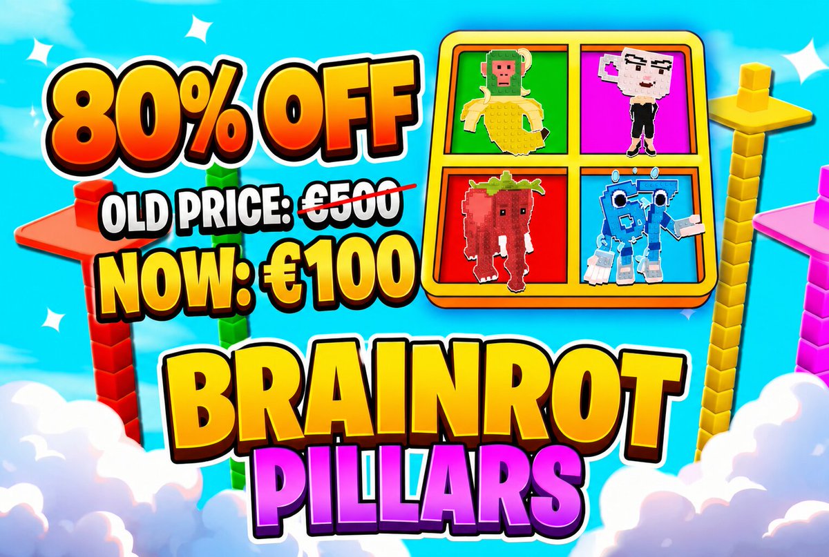 FumartStudios's tweet photo. 🚨 Brainrot Pillars – 80% OFF 🚨

💰 €100 (was €500)

✅ One-of-a-kind map
✅ Fully editable
✅ Ready to use
📩 DM on X
💬 Discord: fumart_dev
📩 https://t.co/4pb6DbERkU
#UEFN #Verse #UEFNDev #FortniteCreator https://t.co/Fiivd3EmO4
