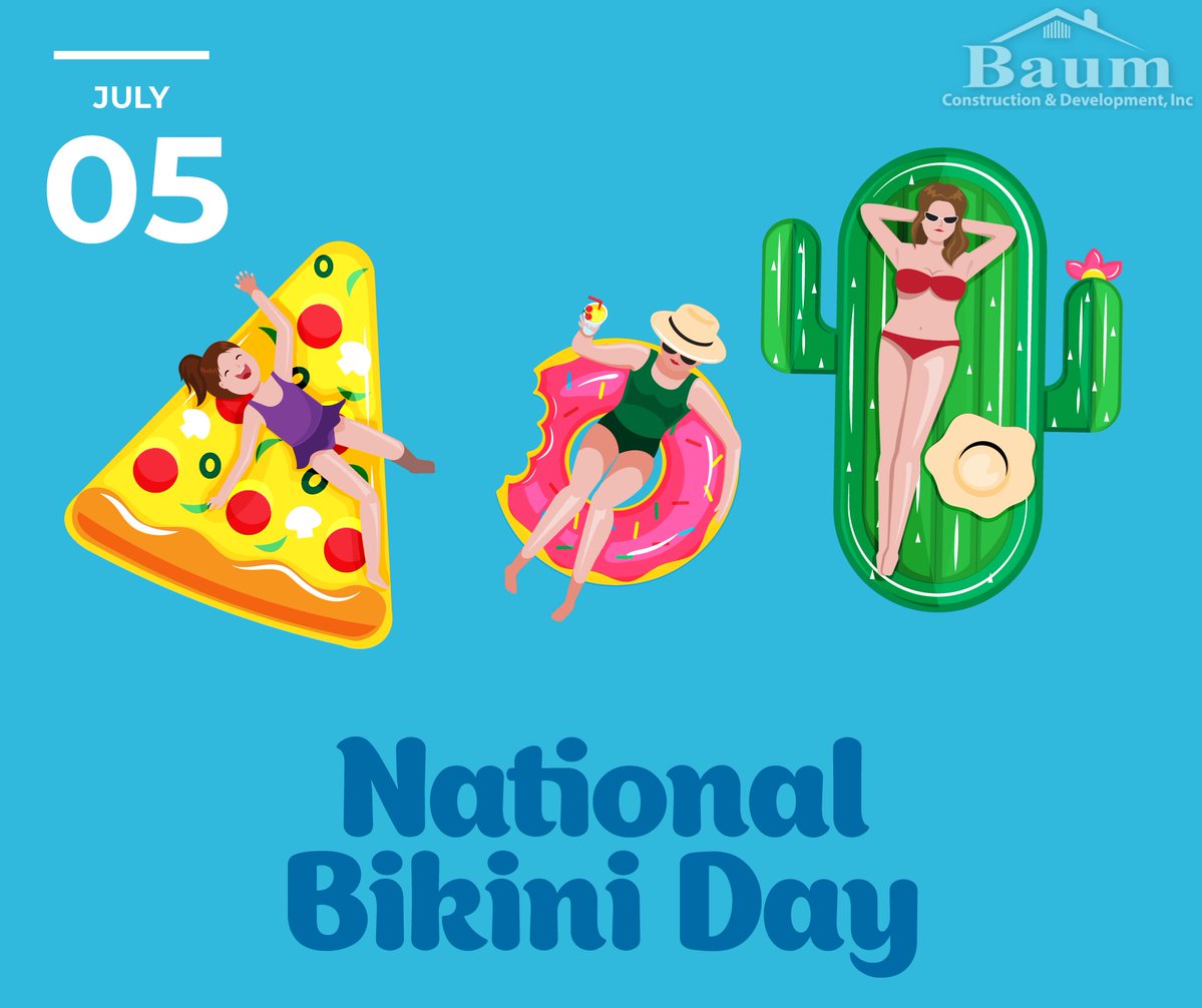 BaumConstruct's tweet photo. National Bikini Day - Today marks the anniversary of the invention of the revealing two-piece bathing suit. #today #trivia #longbeachca #2026 https://t.co/KXOLa4O2hk