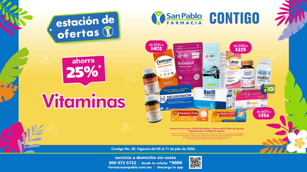 SanPabloFarma's tweet photo. Llegó la hora de cuidarte con la #EstaciónDeOfertas de #SanPabloFarmacia 🛒 Ve ahora mismo a tu carrito y aprovecha los descuentos. 💚 💙 https://t.co/KmLIzqDf5v https://t.co/bUBd2LGdA0