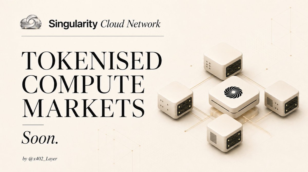 x402_Layer's tweet photo. What should we name the first cluster token launching under Tokenised Compute Markets?

The first cluster will include multiple @BagsHackathon winner teams and early node providers as founding members.

Drop your $TICKER suggestions below.

It should represent the first ever community-owned AI compute cluster.

Tokenised Compute Markets Soon.