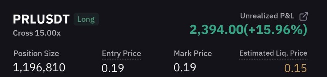 Jacksoncrypto01's tweet photo. 🚀 #PRL Pump result
✅ 1st target achieved in just 28 min
💵 Huge quick profit 15.9574% 💪
👉 Advance buy and sell targets given only to our premium members.
👉 More quick profit signals available in premium channel. Hurry up 🏃♂
Click on the link below to join our free signal
group 👇🏿👇🏿
https://t.co/c9MZAUmoLl