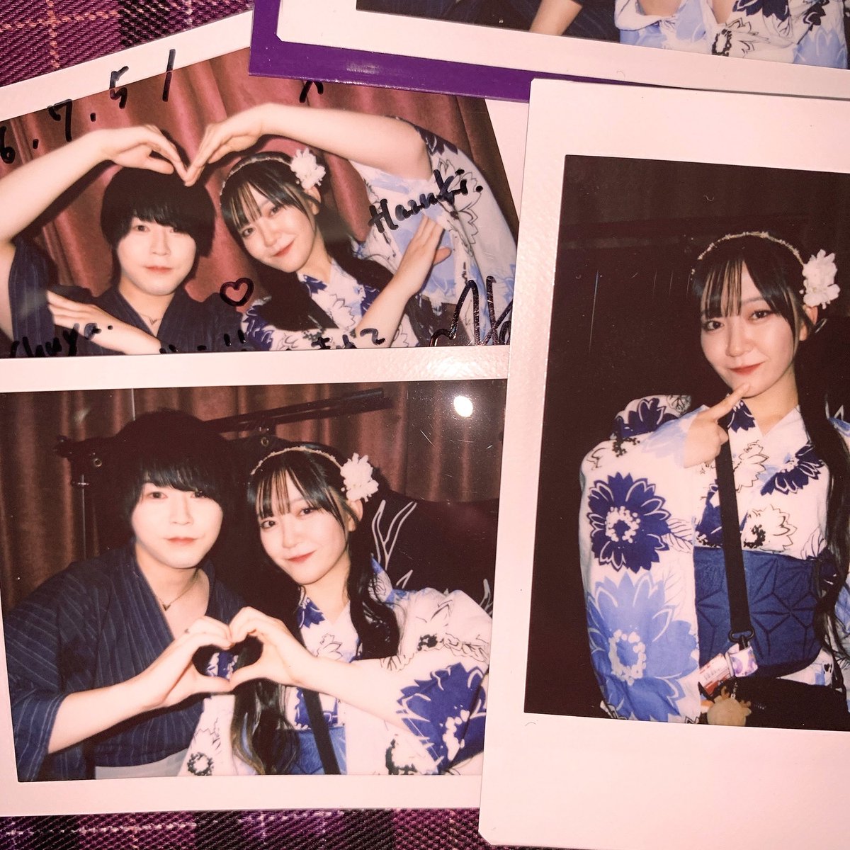 h923ss's tweet photo. 羽月の浴衣姿きれいだった◎
今年も一緒に着れて良かったね👘 
寒色の浴衣も似合ってたしなんかかわいい髪型してたしかわいい(かわいい)
今年も夏の思い出沢山作ろうね~~~ https://t.co/Q9xv3mNQRm