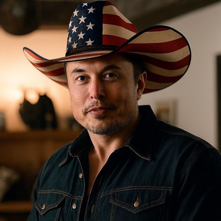 _VoiceofAmerica's tweet photo. Be honest 👇 

🔥Does Elon pull off the cowboy look?

A) Absolutely 🤠
B) Not really 😅 https://t.co/94phlnqabq