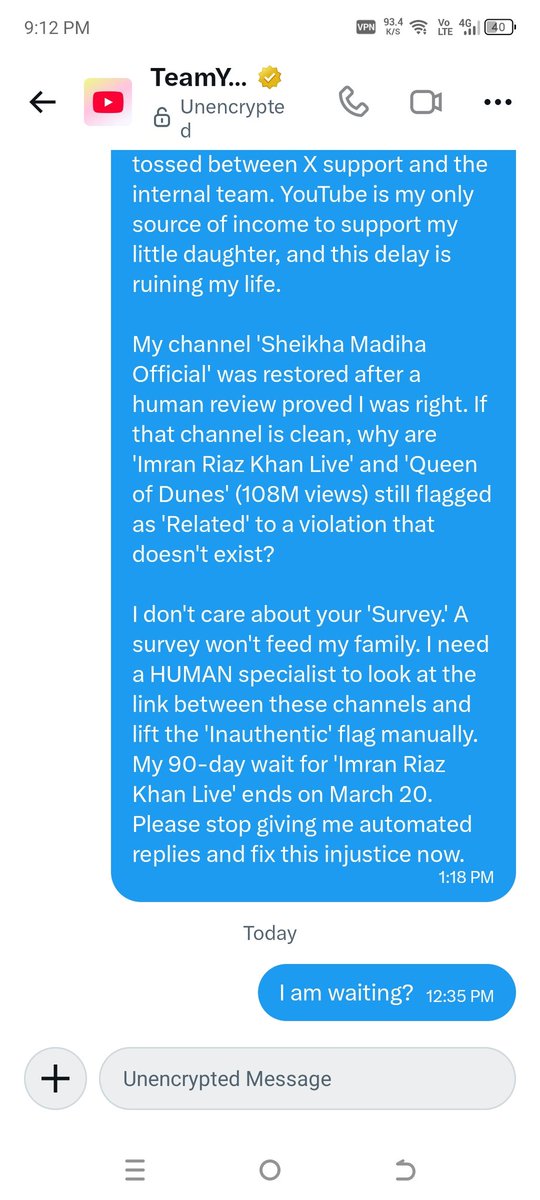 HAMZASmi's tweet photo. Thanks for @TeamYouTube very very faster reply 🙏 i am waiting in 2/3 days @YouTubeCreators @YouTube https://t.co/5FONS7FccU