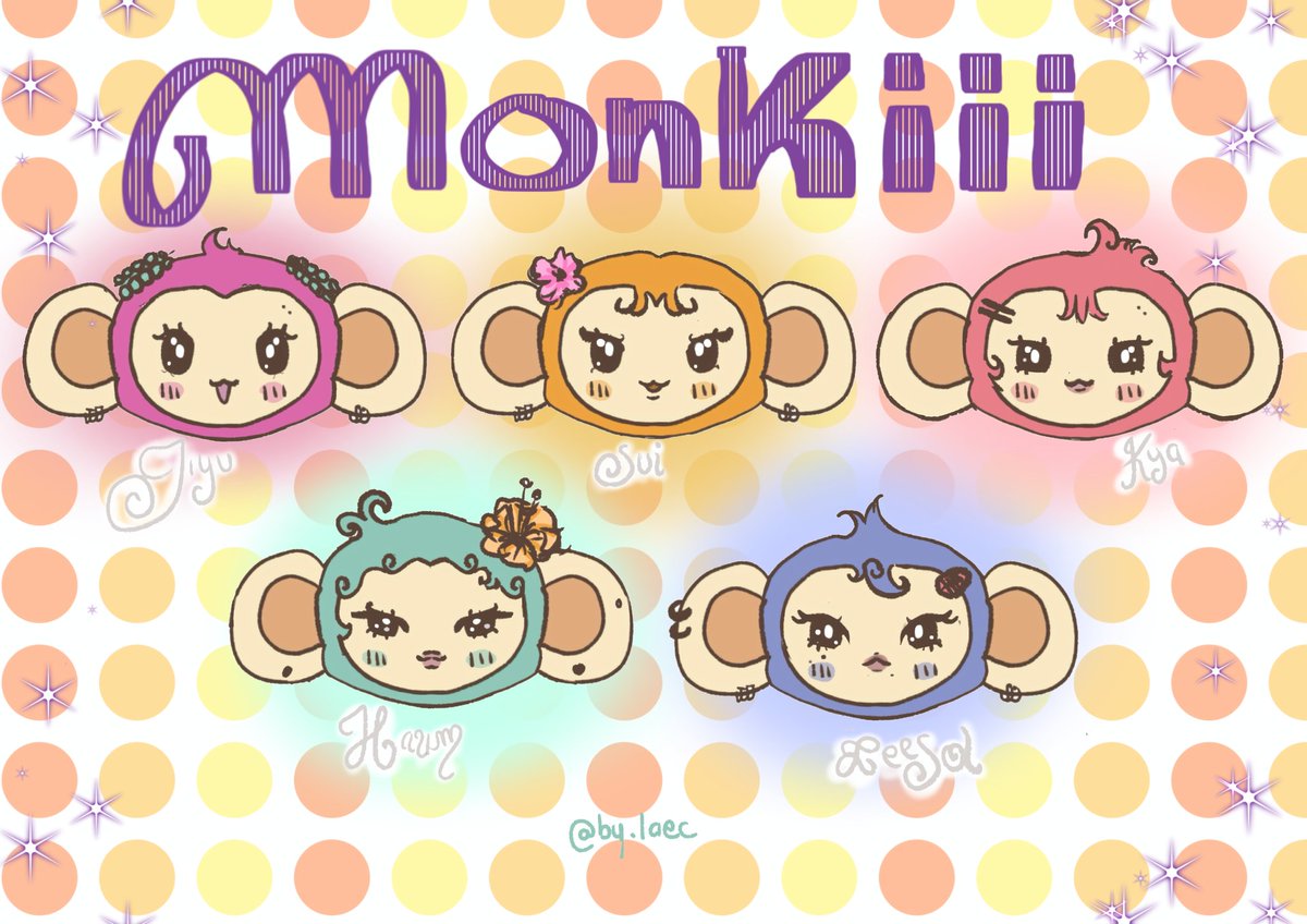 koonillae's tweet photo. sooo i liked op's idea so much i wanted to make my own version of monkiiis🫧🌺 https://t.co/OrML8AmiHA