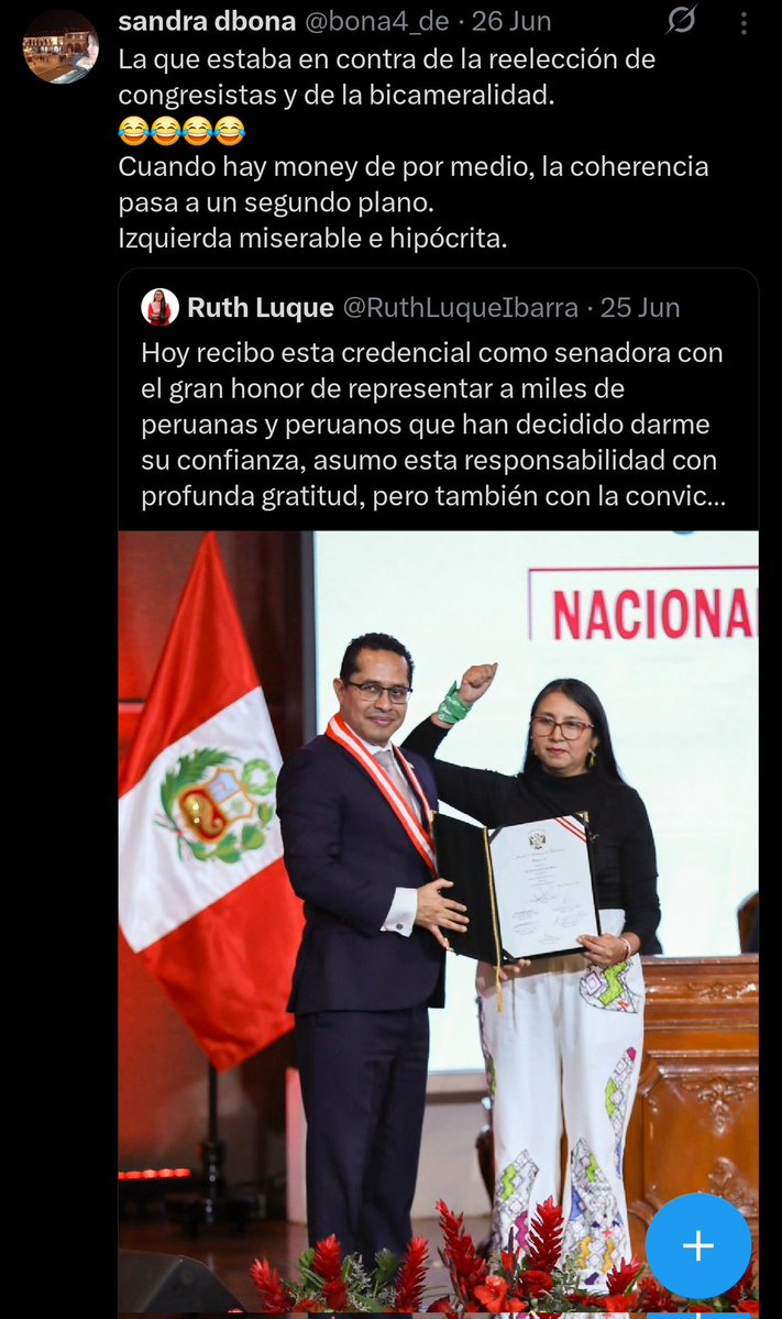 jsuproc's tweet photo. @bona4_de Así como respetas la elección de una senadora?. 
Basta leer tus tweets, la única palabra que conoces es "izquierda". Todo lo que piensa distinto a ti es de izquierda. 
Que lástima me das como ser humano. https://t.co/3S7dhzWNk9